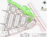 Planta de loteamento com quadras e lotes